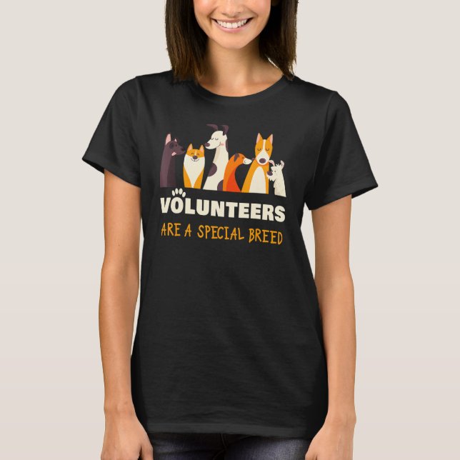 T-shirt Les bénévoles sont un refuge Secourt pour chiens d (Devant)