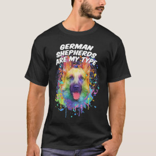 T-shirt Les Bergers Allemands Sont Mon Type Chien Humour A