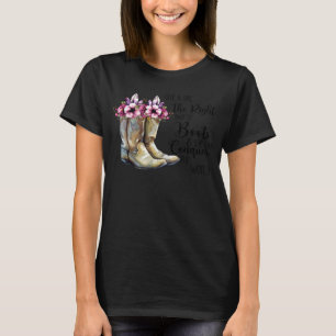 T-shirt Les Bottes Florales De Femme Donnent Une Fille Jus