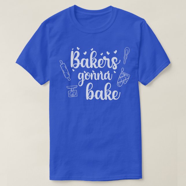 T-shirt Les boulangers vont cuire à la cuisson Cupcake Bak (Design devant)
