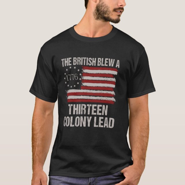 T-shirt Les Britanniques ont soufflé une 13 colonie Plomb  (Devant)