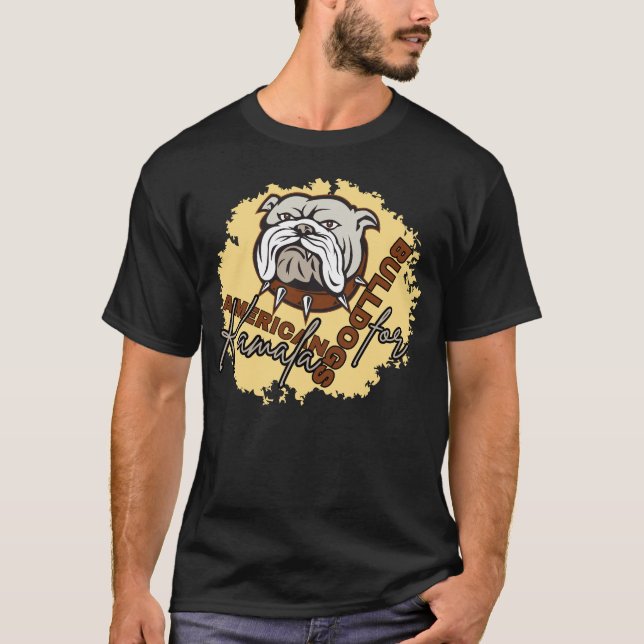 T-shirt Les bulldogs américains pour kamala (Devant)