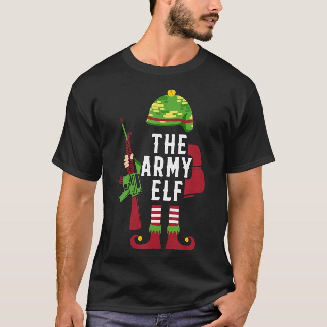 T-shirt Les Cadeaux De Noël Des Elfes De L'Armée Pour Sold (Devant)