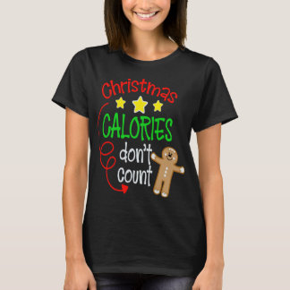 T-shirt Les calories de Noël ne comptent pas - Gingembre m