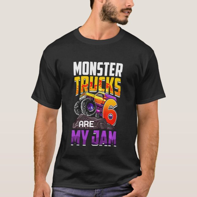 T-shirt Les Camions Monster Enfants Sont Mon Jam 6e Annive (Devant)