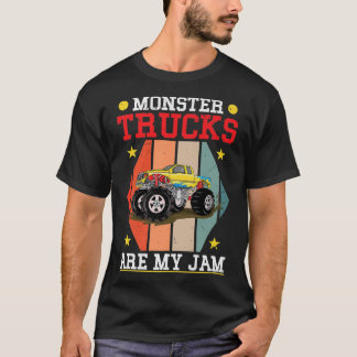 T-shirt Les Camions Monster Sont Mon Action De Jam Et Le C