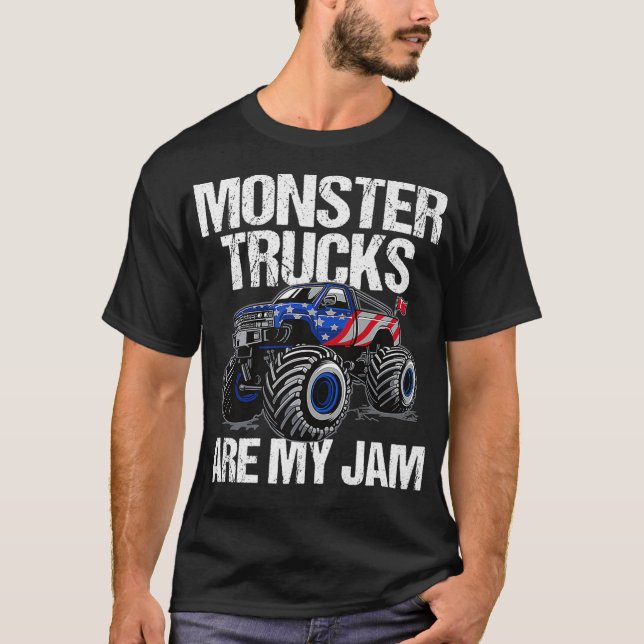 T-shirt Les Camions Monster Sont Mon Camion Jam Lifted Cam (Devant)