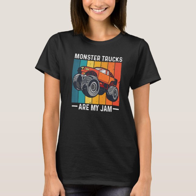 T-shirt Les Camions Monster Sont Mon Chauffeur De Camion J (Devant)