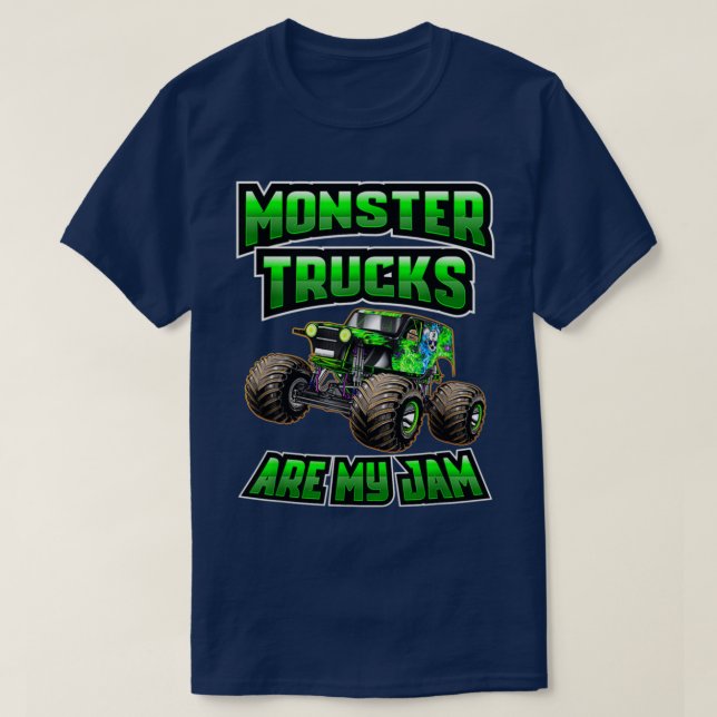 T-shirt Les Camions Monster sont mon Cool de jambe Monster (Design devant)