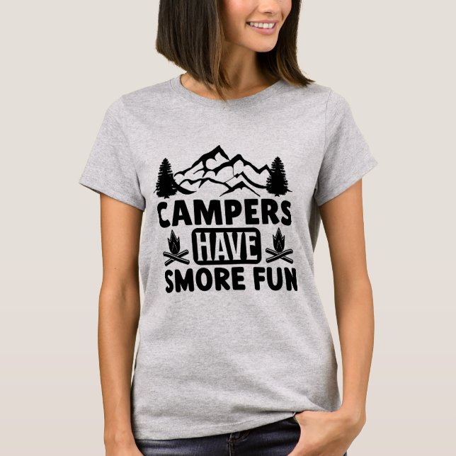 T-shirt Les Campeurs Ont Plus De Plaisirs (Devant)