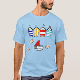 T-shirt les cases de plaisance et le bateau