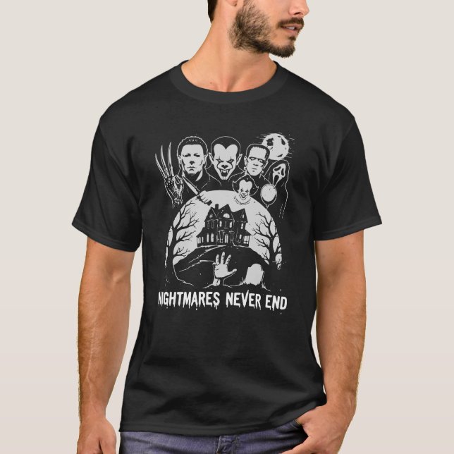 T-shirt Les cauchemars ne cessent jamais l'illustration de (Devant)