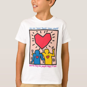 T-shirt Les célèbres gens du coeur dansent de joie