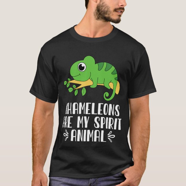 T-shirt Les chameleons sont mon esprit animal (Devant)