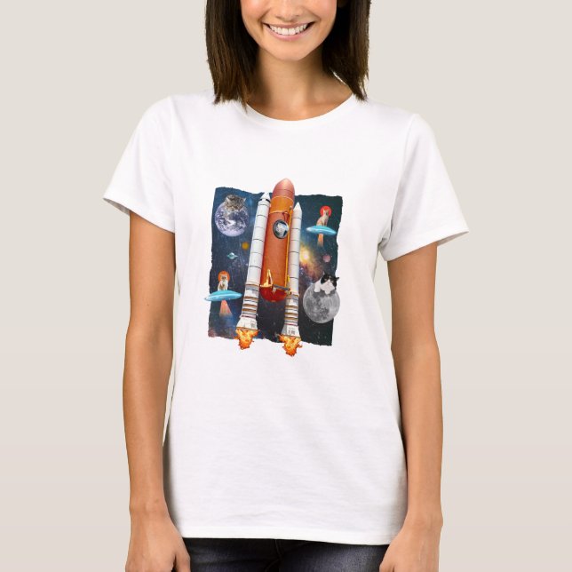 T-shirt Les chats à la lune (Devant)
