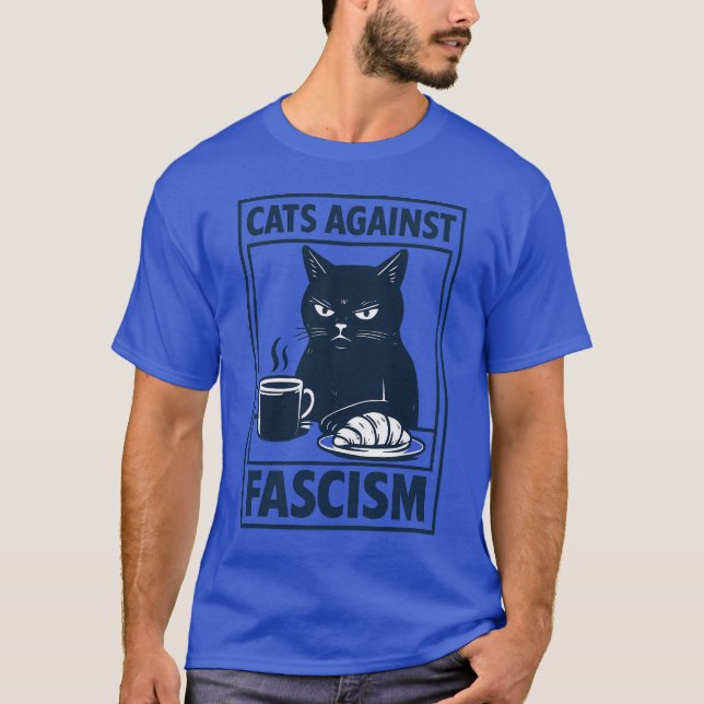 T-shirt Les chats contre le fascisme (Devant)