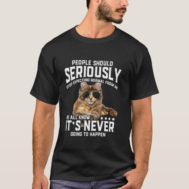 T-shirt Les Chats Devraient Sérieusement Graphiquement Idé (Devant)