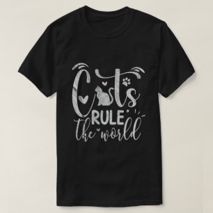 T-shirt Les chats dominent le monde