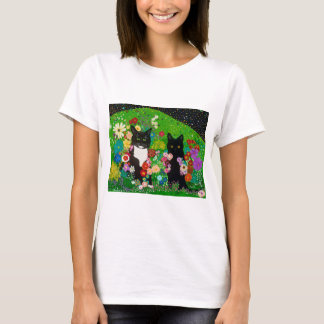 T-shirt Les chats et les tisanes à fleurs