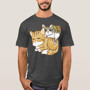T-shirt Les chats et une tourte Pile - Cute Kawaii Anime K