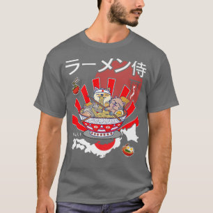 T-shirt les chats kawaii mangent des nouilles de ramen et