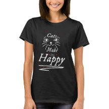 Les chats me rendent heureux – Design de visage de