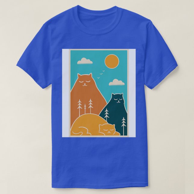 T-shirt Les chats nature (Design devant)