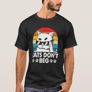 T-shirt Les chats ne mendient pas Maman chat Papa chat hum