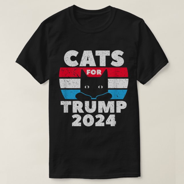T-shirt Les chats pour l'élection de Trump 2024 (Design devant)
