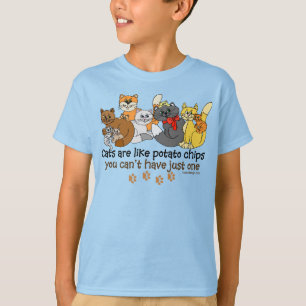 T-shirt Les chats sont comme des pommes chips