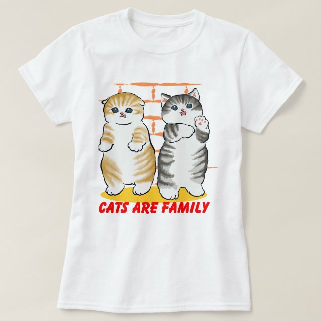 T-shirt Les chats sont de famille (Design devant)