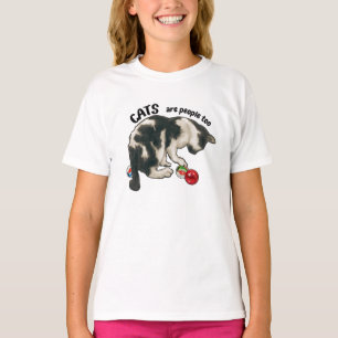 T-shirt LES CHATS sont des personnes aussi, Chat et BILLES
