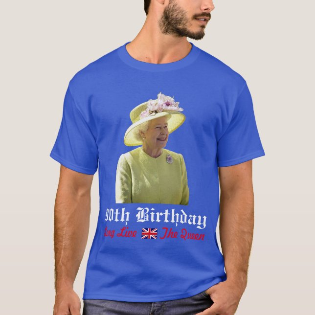 T-shirt Les Chemises du 90e anniversaire de la Reine (Devant)
