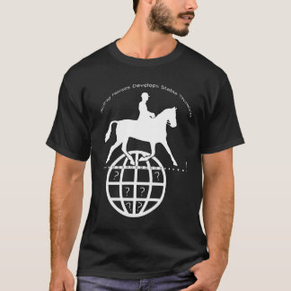 T-shirt Les chevaux d'équitation développe la pensée