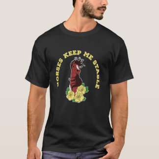 T-shirt Les chevaux me gardent étable équitation Cavaleri