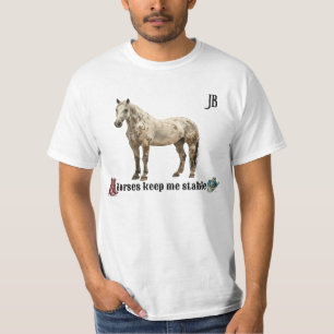 T-shirt "Les chevaux me gardent stable" Hommes personnalis