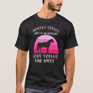 T-shirt Les chevaux résoudent la plupart des chiens Chevau