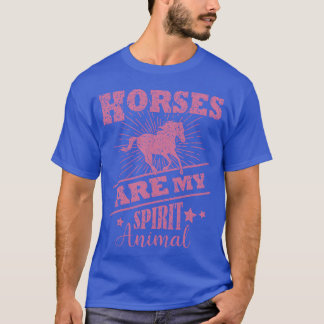 T-shirt Les chevaux sont mon esprit animal équestre Cheval