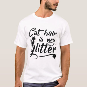 T-shirt Les Cheveux De Chat Sont Ma Parties scintillant