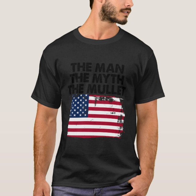 T-shirt Les Cheveux Des Hommes Mullet Le Mythe De L'Homme  (Devant)