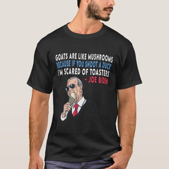 T-shirt Les Chèvres Sont Comme Des Champignons Parce Que S (Devant)