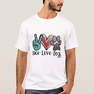 T-SHIRT LES CHIENS AMOUREUX DE LA PAIX
