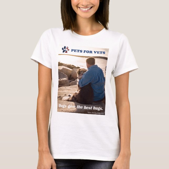 T-shirt Les chiens donnent les meilleures étreintes (Devant)