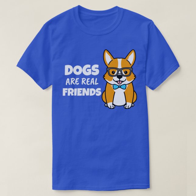 T-shirt Les chiens sont de vrais amis (Design devant)
