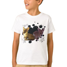 Les chiots de corgi avec le noir pointille