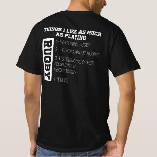 T-shirt Les Choses Que J'Aime Autant Que Jouer Au Rugby