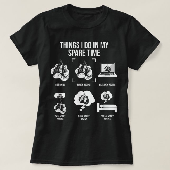 T-shirt Les Choses Que Je Fais Dans Mon Temps De Secours,  (Design devant)