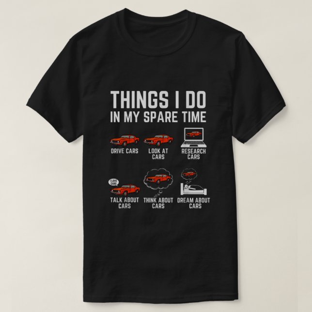 T-shirt Les Choses Que Je Fais Dans Mon Temps Libre Drôle  (Design devant)