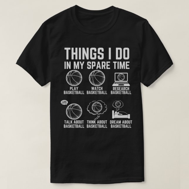 T-shirt Les Choses Que Je Fais Dans Mon Temps Libre Drôle  (Design devant)