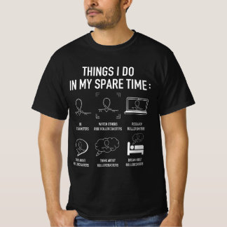 T-shirt Les Choses Que Je Fais Dans Mon Thème Rollercoaste